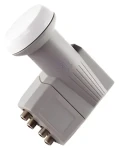 Schwaiger Quad LNB sivá / LNB konvertor / 4 výstupy / Zosilnenie 62 dB / F konektor (LNB4)
