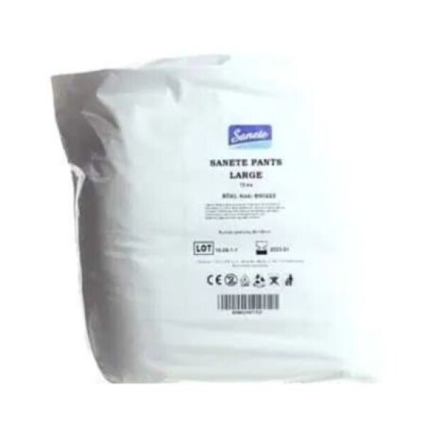 SANETE Pants nohavičky plienkové inkontinenčné L, savosť 1260 ml obvod pása 90-125 cm 10 ks