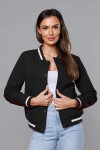 Čierna dámska bunda typu bomber (16M9070-392) odstíny černé XXL (44)