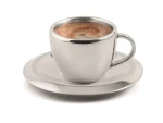 Weis Hrnček na espresso s tanierikom / Hrnček na espresso / dvojplášťová nerezová oceľ / 55 ml (16900)