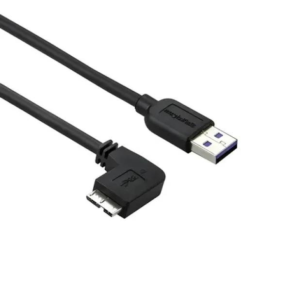 StarTech USB-A - Micro-USB B slim kábel čierna / Kábel / USB 3.0 / 5 Gbit/s / 1 m (USB3AU1MLS)