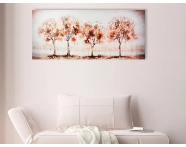 Obraz na plátne Stromy v rade, 150x50 cm%