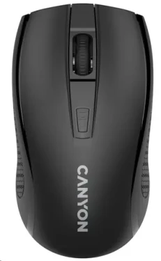 Canyon CNE-CMSW07B čierna / optická bezdrôtová myš / 800/1200/1600 dpi / 4 tlačidlá / USB 2.4 Ghz / 1xAA (CNE-CMSW07B)