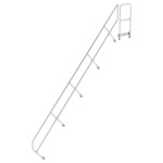 MUNK Günzburger Steigtechnik 600517 Munk Druhé madlo na schody s plošinou 45° 17 schodov 1 ks; 600517