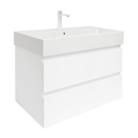 Kúpeľňová skrinka s umývadlom SAT B-Way 79x50x45 cm biela lesk BWAY280WU2BBI BWAY280WU2BBI