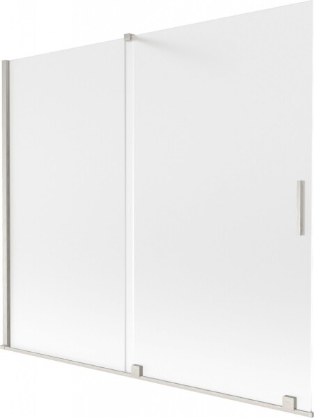 MEXEN/S - Velar dvojkrídlová posuvná vaňová zástena 180 x 150, dekor, nikel kartáčovaný 896-180-000-31-97