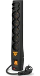 Acar P7 čierna / Prepäťová ochrana / 7 zásuviek / 3 m prívodný kábel (W0115)
