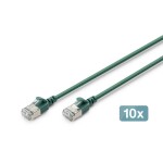Digitus DK-1632-A-020S-G-10 RJ45 sieťové káble, prepojovacie káble CAT 6A 2 m zelená 1 ks; DK-1632-A-020S-G-10