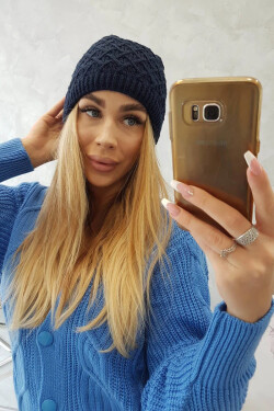 Fleecová čiapka K204 tmavomodrá - Oliwier UNI