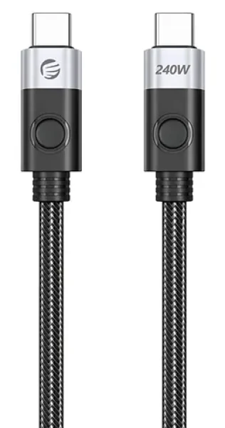 Orico CC240 čierna / Kábel USB-C na USB-C / USB4 / 40 Gbps / 240 W / 8K 60Hz / 0,5 m