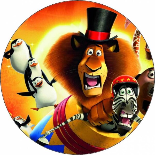 Jedlý papier Madagascar cirkus 19,5 cm - Pictu Hap - Pictu Hap