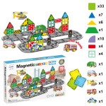 Mamido Mamido Magnetická stavebnica mesto 70 dielov Služobné vozidlá XL MT1440