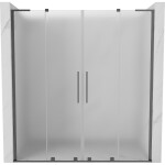 MEXEN/S - Velar L Duo posuvné sprchové dvere 170, dekor, grafit metal 871-170-003-32-95