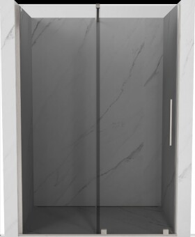 MEXEN/S - Velár posuvné sprchové dvere 160, grafit, nikel kartáčovaný 871-160-000-41-97
