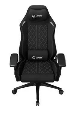 LORGAR CHA41 čierno-biela / Herná stolička / ergonomická / prešívaná látka odolná škvrnám (LRG-CHA41-BK-WH)