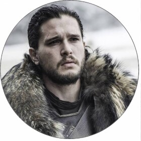 Jedlý papier Hra o tróny John Snow v kožúšku 19,5 cm - Pictu Hap - Pictu Hap