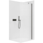 CERANO - Sprchová zástena Walk-in Onyx YL/P - 8 mm - čierna matná, ryhované sklo - 150x200 CER-8050BD1157