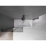 MEXEN/S - Velar L dvojkrídlová posuvná vaňová zástena 90 x 150, grafit, čierna 896-090-003-41-70