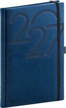 NOTIQUE Týždenný diár AJAX 2027 modrý / 15 × 21 cm
