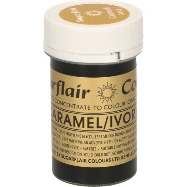 Gélová farba caramel ivory 25 g - Sugarflair - Sugarflair