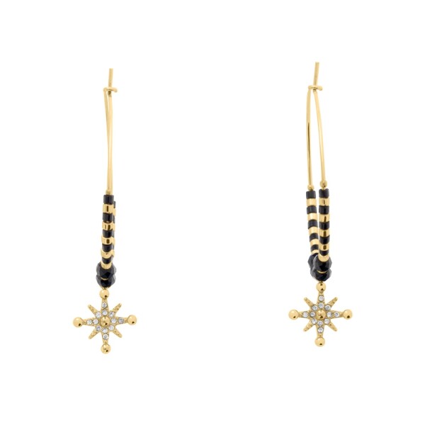 Pierre Lannier Luxusné kruhové náušnice s príveskom hviezdy Antharea BJ25A2231