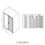 CERANO - Sprchové posuvné dvere Varone LINE Ľ/P - 6 mm - chróm, transparentné sklo - 160x195 CER-8050BD7556