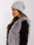 Dámska čiapka AT CZ 23250.61P Grey pattern - FPrice one size šedá vzor