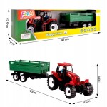 MalPlay TRAKTOR FARMÁRSKY 47cm S ODNÍMATEĽNÝM PRÍVESOM + FIGÚRKA FARMÁRE