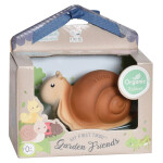 Tikiri Garden Friends - hrkálka a hryzátko z prírodnej gumy - Slimák