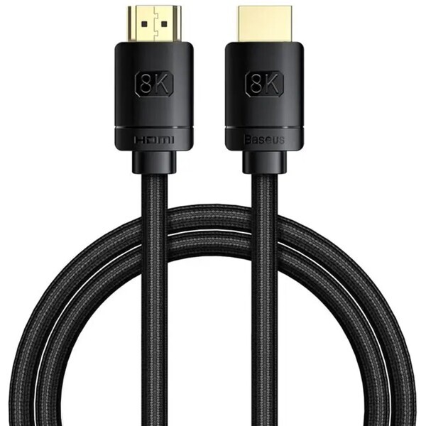 Baseus CAKGQ-J01 Kábel HDMI 2.1 (M) - HDMI 2.1 (M) 1 m čierna / 8K / 60 Hz / HDR (CAKGQ-J01)