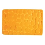 MSV Pebbles žltá / Kúpeľňová predložka / 50 x 80 cm / protišmyková / polyester, PU pena