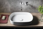 ISVEA - INFINITY OVAL keramické umývadlo na dosku, 55x36cm, biela 10NF65055