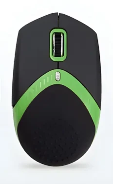 Exactgame AM-M101G čierno-zelená / Ergonomická myš / Optická / 1600 DPI / Drôtová USB (AMEI AM-M101G)