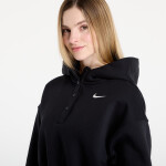 Mikina Nike Sportswear Phoenix Fleece Women's Oversized Cropped Henley Hoodie Black/ Sail XS