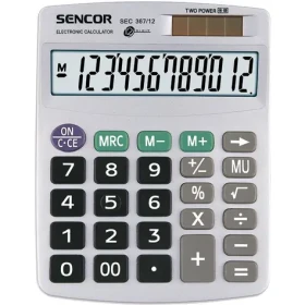 Sencor SEC 367 / Kalkulačka / 12 miestny LCD displej / 1xLR44 (8590669044832)