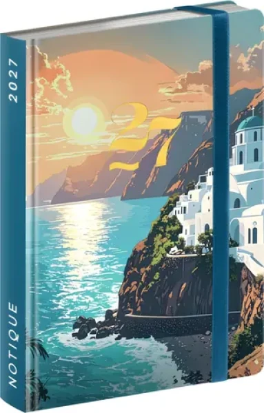 NOTIQUE Riviera 2027 / Vreckový diár / týždenný / anglické kalendárium / 9,8 × 14,5 cm