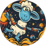 Jedlý papier ovca Shaun a planéty 19,5 cm - Pictu Hap - Pictu Hap