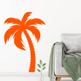 Veselá Stena Samolepka Palma Farba: oranžová, Veľkosť: 40 x 27 cm