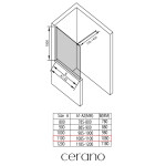 CERANO - Sprchová zástěna Walk-in Onyx Half Round L/P - 8 mm - kulatá vzpěra - chrom, transparentní sklo - 110x100 CER-681601