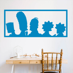 Veselá Stena Samolepka Simpsonovci Farba: modrá, Veľkosť: 100 x 43 cm