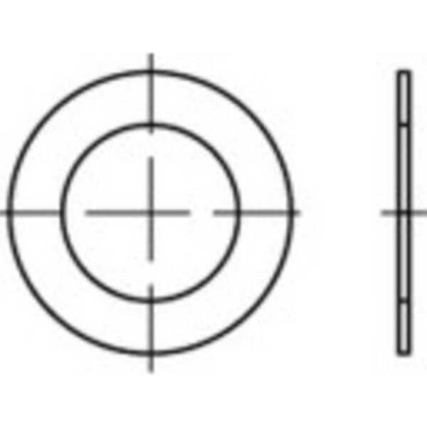 Lícovaná podložka 42 mm 52 mm ocel 100 ks TOOLCRAFT 135580; 135580