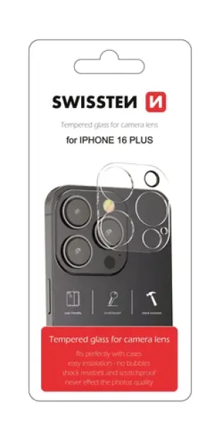 Swissten Ochranné temperované sklo šošovky fotoaparátu pre Apple iPhone 16 PLUS (94500117)