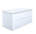 Kúpeľňová skrinka s krycou doskou SAT B-Way 99x50x45 cm biela lesk BWAY2100WDESK BWAY2100WDESK