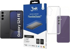 Samsung Galaxy S24 FE 5G 8/128GB Grafitowy (SM-S721BZKDEUE) + FlexibleGlass + Etui Clear Case
