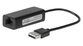 MicroConnect adaptér USB2.0 A (M) - RJ-45 (F) čierna (USBETHB)