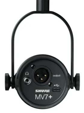 Shure MV7+ čierna / Dynamický mikrofón / XLR / USB-C / 50 - 16000 Hz (MV7+-K)