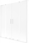 MEXEN/S - Velar L Duo dvojkrídlová posuvná vaňová zástena 160 x 150, dekor, biela 896-160-003-32-20