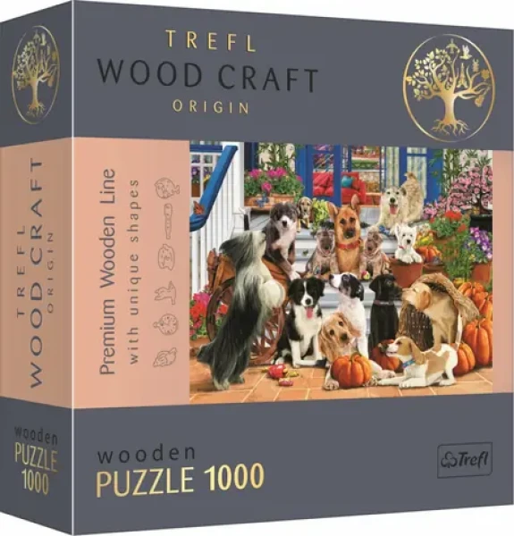 Trefl Wood Craft Origin - Puzzle - Psie priateľstvo
