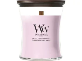 Woodwick Cherry Blossom Vanilla sviečka stredná (5038581188003)