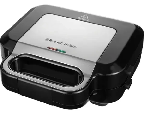 Russell Hobbs 26810-56 čierno-strieborná / Sendvičovač a vaflovač 3v1 / 3 vymeniteľné platničky / Nepriľnavý povrch (26810-56)